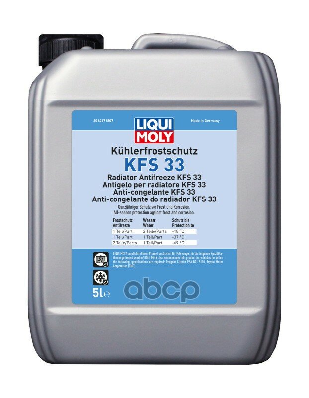 Liquimoly Kuhlerfrostschutz Kfs 33 (5L)_Антифриз! Синий. Концpsa B71 5110 Toyota LIQUI MOLY арт. 21131