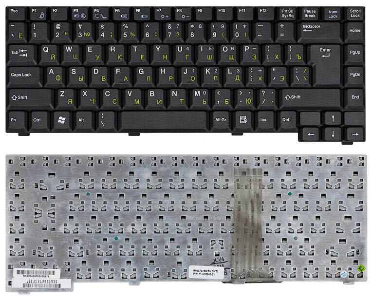 Клавиатура для ноутбука Fujitsu K010727B3 черная