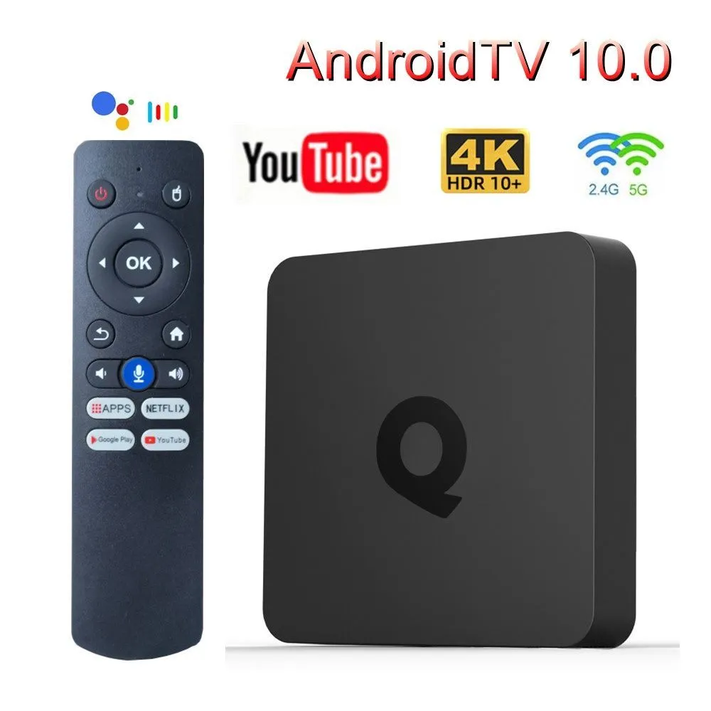 ТВ приставка Q1 ATV (Android 10 / Allwinner H313 / с голосовым дистанционным управлением четырехъядерный 2 ГБ/16 ГБ)