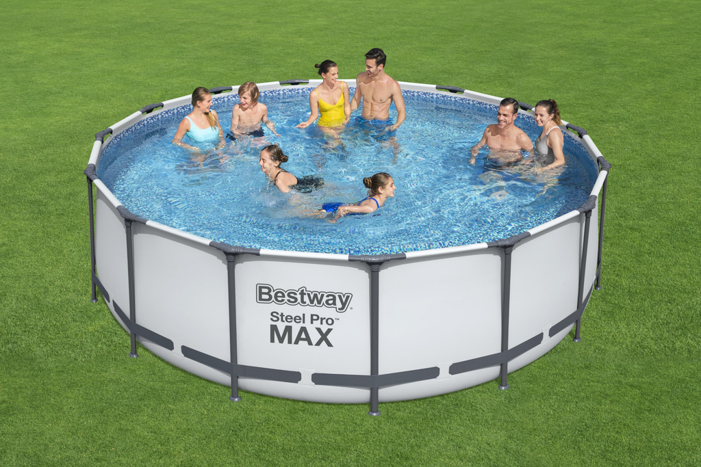 Bestway 56438 Каркасный бассейн Steel Pro Max 457х122см, 16015л, фил.-насос 3028л/ч, лестница, тент - фотография № 4