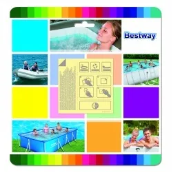 Bestway / ремкомплект для бассейна / в комплекте 10 шт / размер 6,5х6,5 см / влагостойкие / самоклеющиеся заплатки на бассейн - фотография № 6