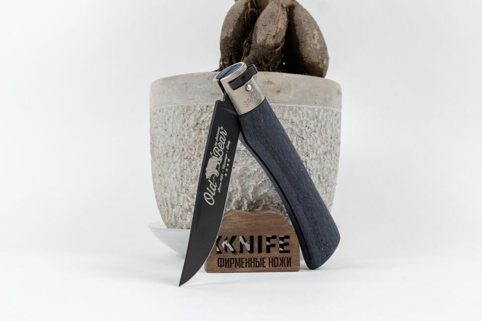 Нож "Old Bear Extra Large" 420 Total Black Laminated Wood 9303/23_MNK от Antonini Knives