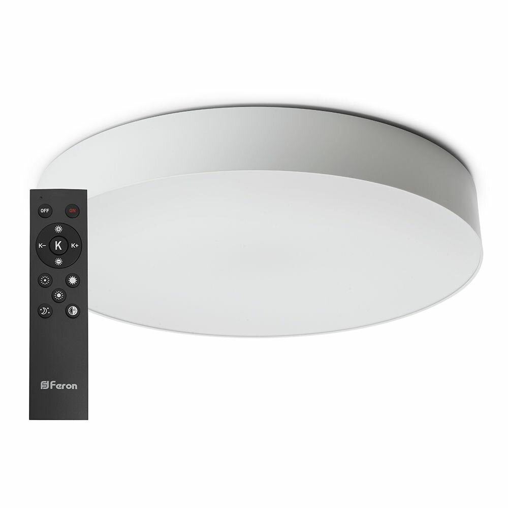 Светодиодный управляемый светильник Feron AL6200 “Simple matte” тарелка 165W 3000К-6500K белый fr_48071 - фотография № 1