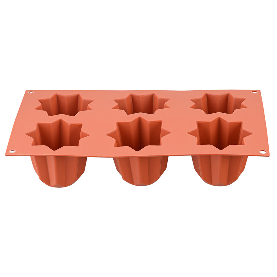 Форма для приготовления кексов mini pandoro, 34 х 18 х 6 см, силиконовая, красная - фотография № 7