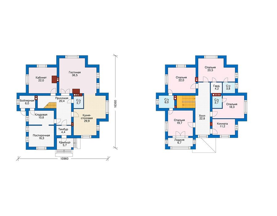 Проект дома Plans-57-79 (292 кв.м, газобетон) - фотография № 2