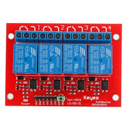 фото ARDUINO модуль 4Х канального реле 5В