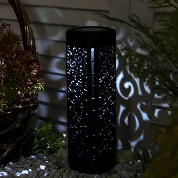 Садовый светильник «ЭРА» на солнечной батарее «Сфера», 6 × 31.5 × 6 см, свечение белое - фотография № 1