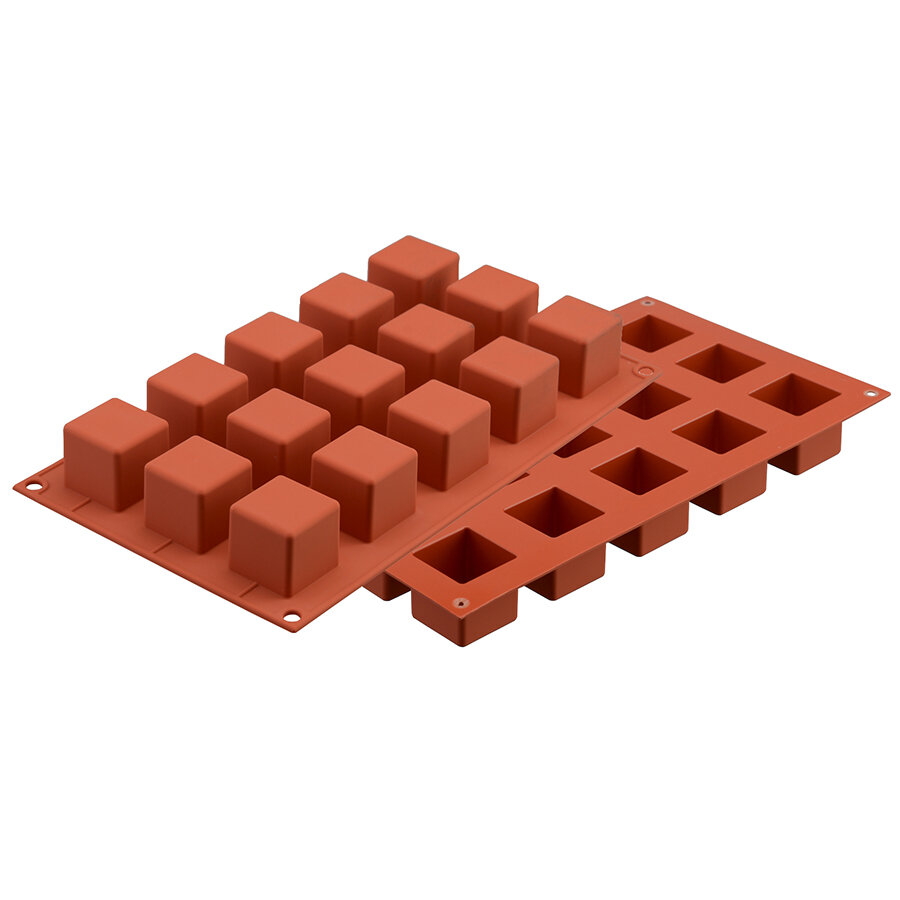 Форма для приготовления пирожных cube 3,5 х 3,5 см силиконовая - фотография № 1