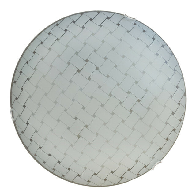 фото Светильник настенно-потолочный балтийский стиль плетёнка 3х60вт е27 стекло с декором белый