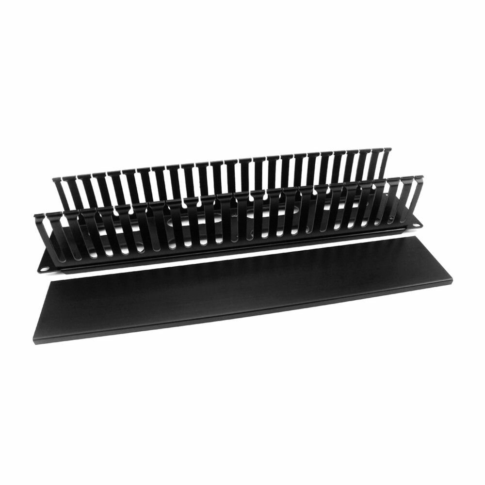 фото Органайзер Hyperline Hyperline CM-2U-PL-COV Кабельный организатор 2U пластиковый с крышкой, 19», 2U