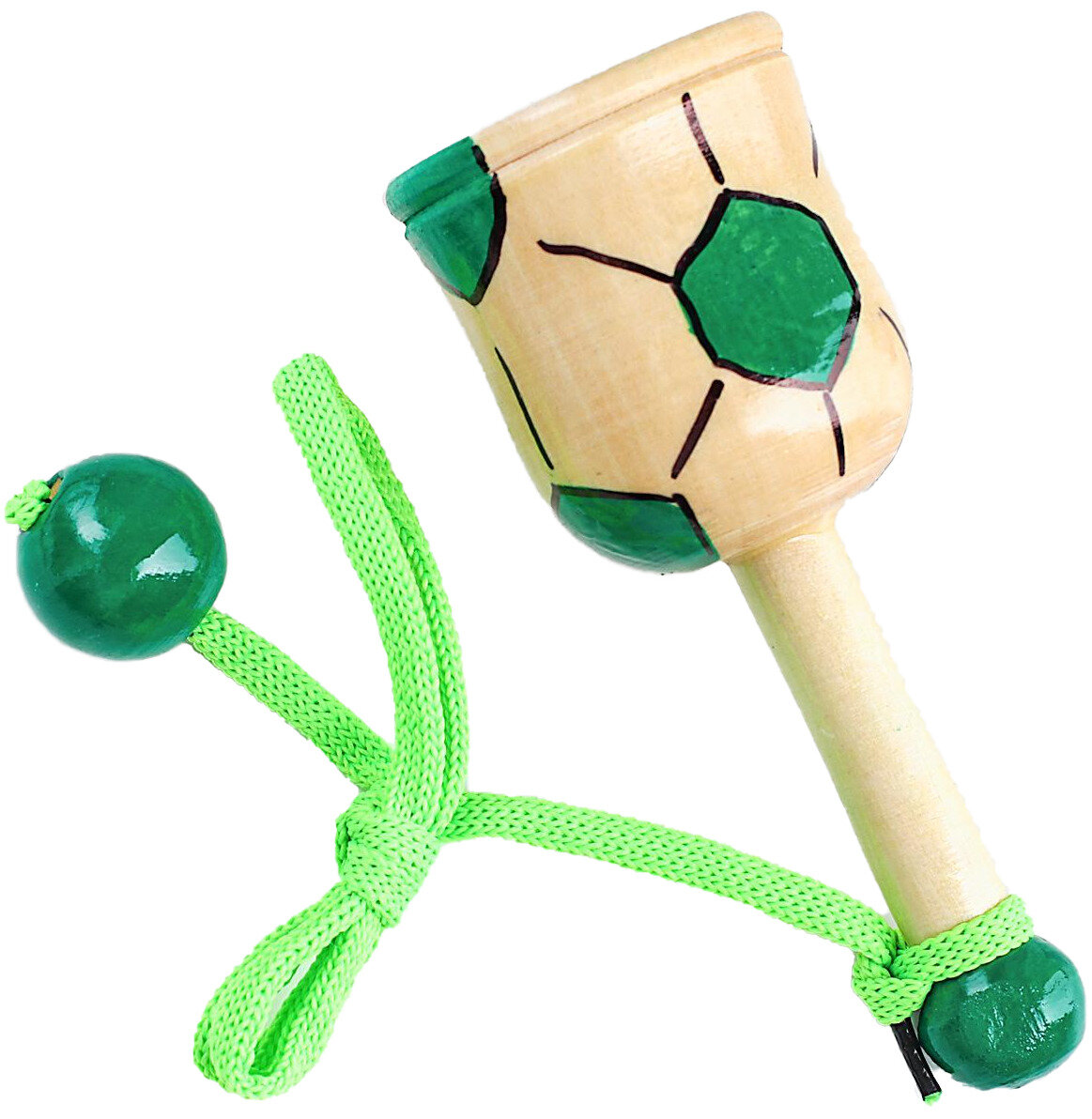 Деревянная игрушка "Поймай мяч 2" футбол, подвижная детская игра на развитие ловкости и координации движений