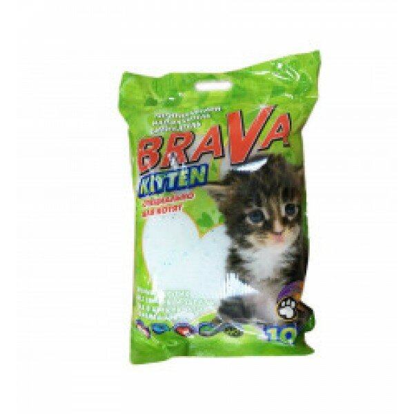 BRAVA Наполнитель силикагелевый для кошачьего туалета BraVa (Брава) Kitten 10 лит