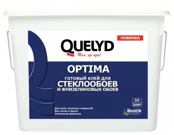 QUELYD OPTIMA готовый клей для стеклообоев (15л)