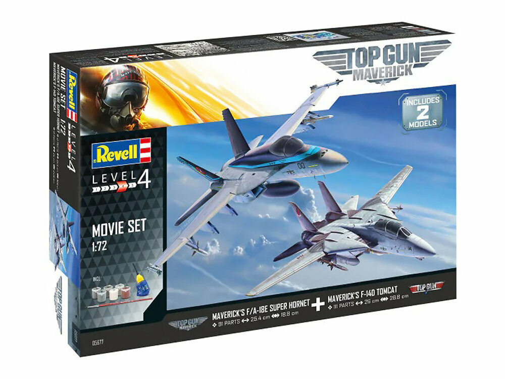 05677 Revell Набор из истребителей F/A-18E и F-14D по К/ф "Top Gun 1-2" (1:72)