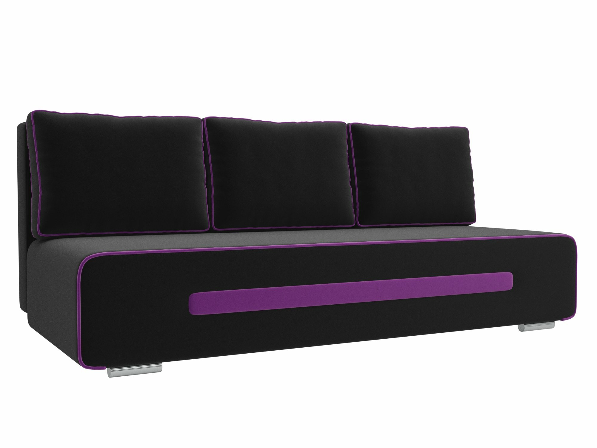 Прямой диван Приам, Микровельвет, Модель 107409 - фотография № 1