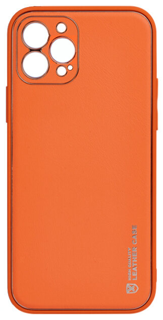 фото Чехол силиконовый для IPhone 12 Pro (6.1), Graceful Leather series, HOCO, оранжевый