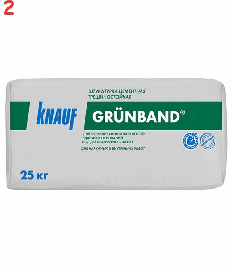 фото Штукатурка цементная рюнбанд трещиностойкая 25 кг (2 шт.)