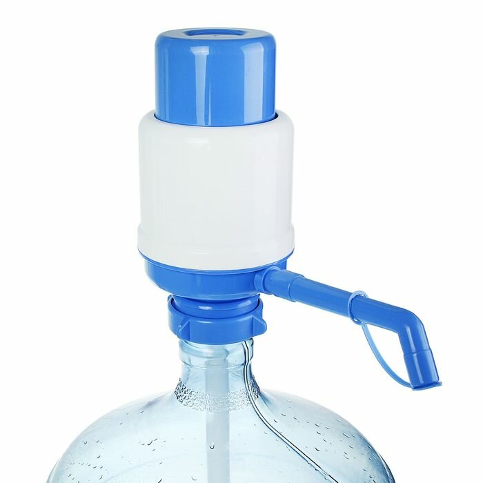Помпа для воды LESOTO Ideal, механическая, под бутыль от 11 до 19 л, голубая - фотография № 4