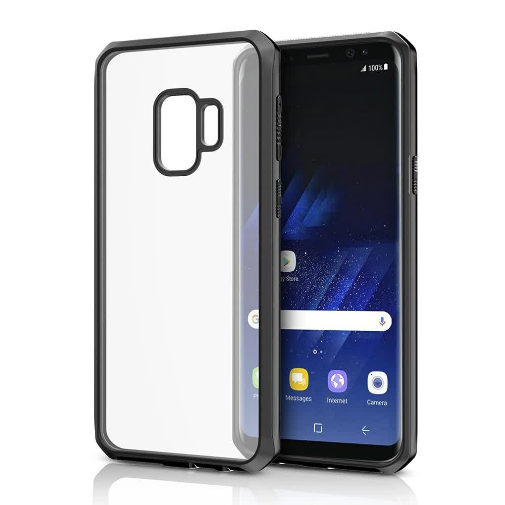 Чехол-накладка ITSKINS HYBRID EDGE для Samsung Galaxy S9 чёрный/прозрачный