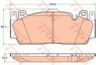 Колодки тормозные передние BMW 5/6/6 Gran Coupe 11>18 TRW GDB2020