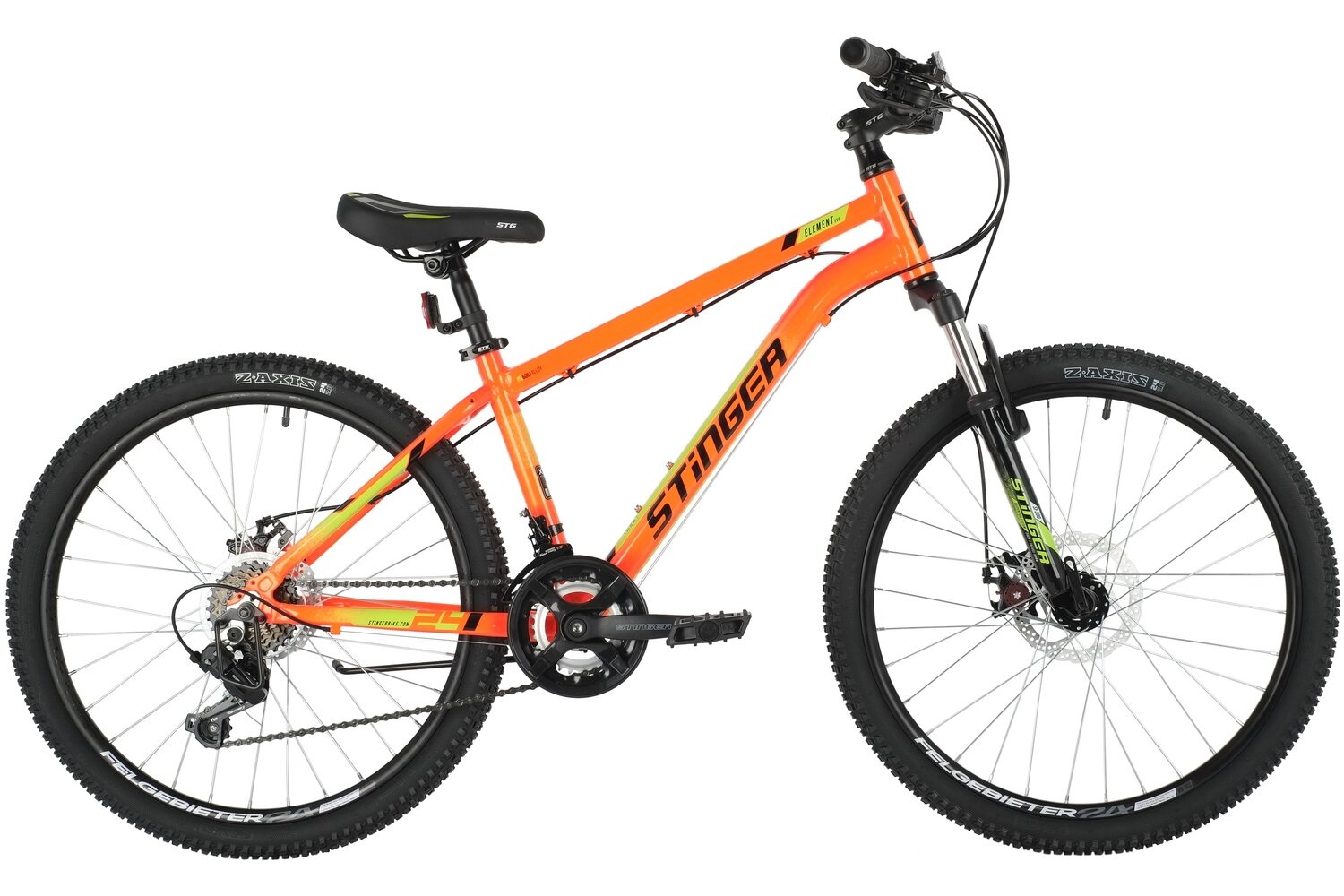 Подростковый горный (MTB) велосипед Stinger Element EVO 24 (2020) рама 14" Оранжевый