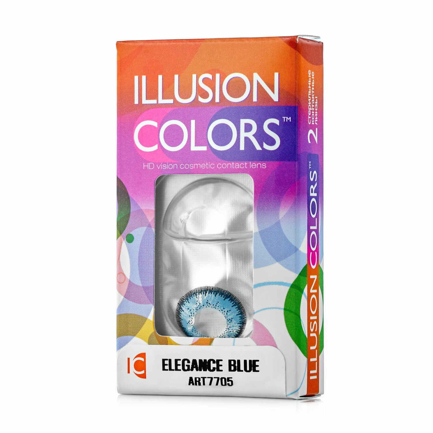 ILLUSION цветные линзы Colors Elegance (2 линзы) 8.6 -1 Gray 2 (Серый)