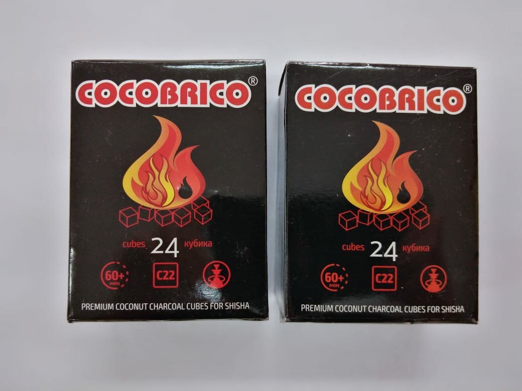 Уголь кокосовый COCOBRICO 2 упаковки по 24 шт. - фотография № 1