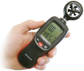Анемометр термометр цифровой Hti Мод:WT82 LCD (Y111688TW) - термоанемометр портативный. Портативный аппарат для измерения скорости ветра с ЖК диспле