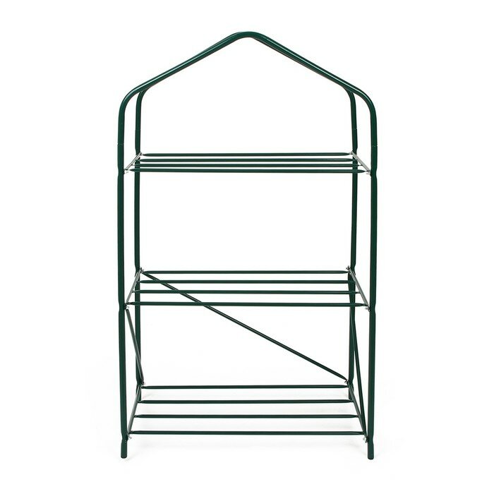 Стеллаж для рассады 3 полки 110 х 65х 40 см, мет. труба d-16мм, пакет - фотография № 4