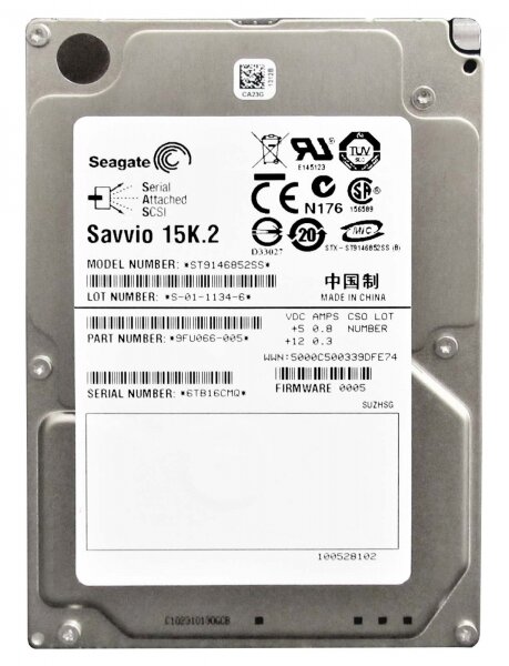 Жесткий диск Seagate ST9146852SS 147Gb SAS 2,5" HDD