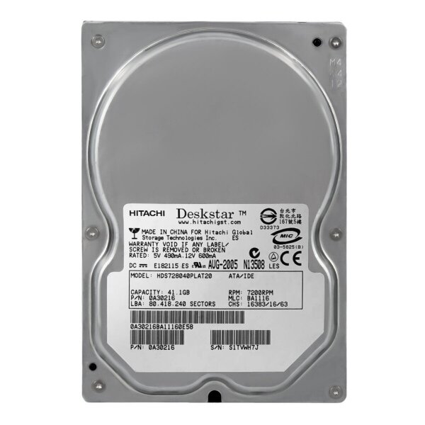 Жесткий диск Dell HDS728040PLAT20 411Gb 7200 IDE 3.5" HDD