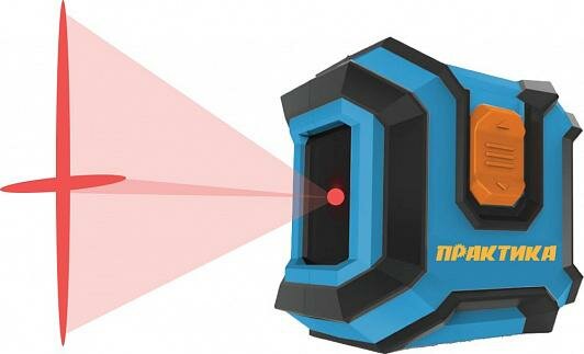 Уровень лазерный линейный (нивелир) НЛ-2Л, горизонтальная и вертикальная линии, видимость до 10 м ПРАКТИКА 649-424