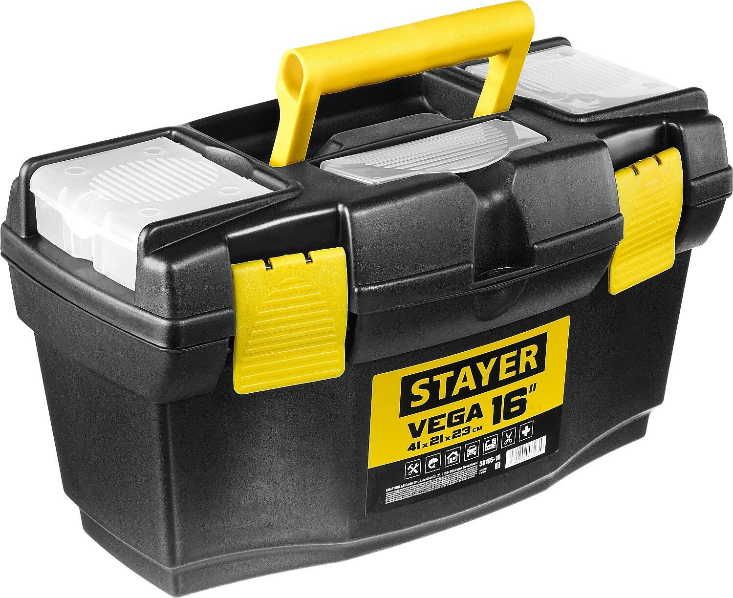 STAYER Ящик для инструмента "VEGA-16" пластиковый, STAYER 38105-16