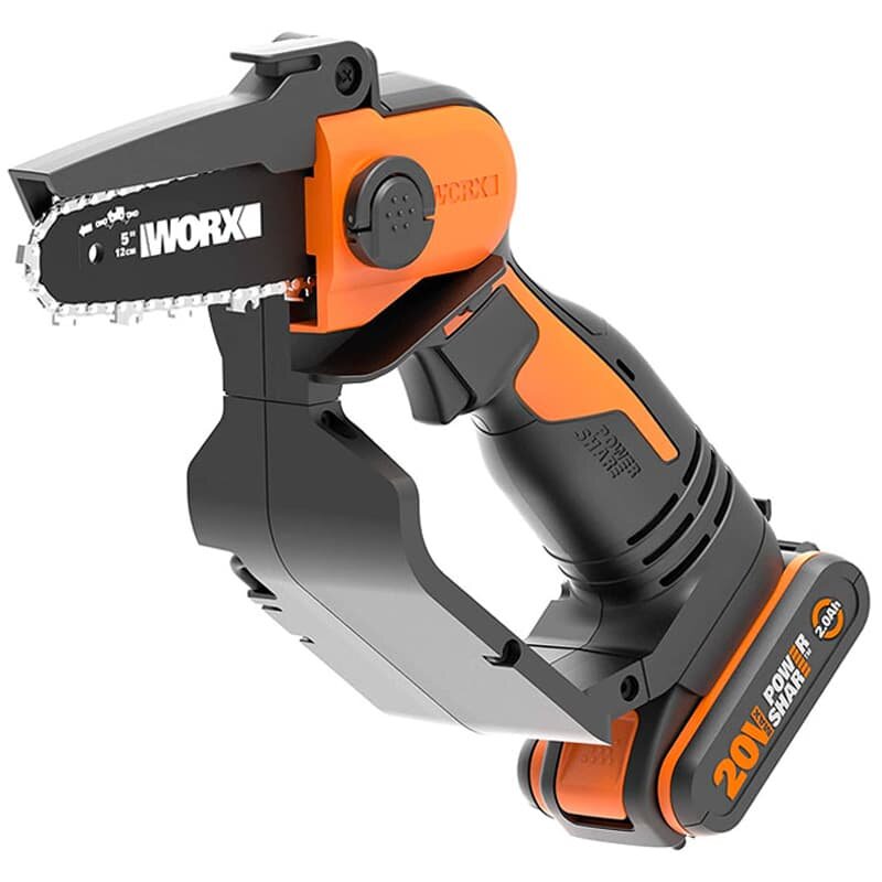 Пила цепная компактная WORX WG324E 20V аккумуляторная c 2Ач батареей и 2А зарядкой