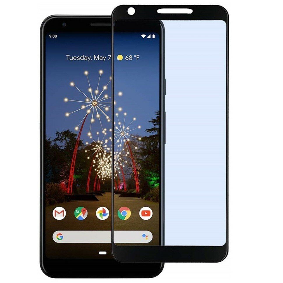 Защитное стекло FULL 3D для Google Pixel 3a XL (черный)