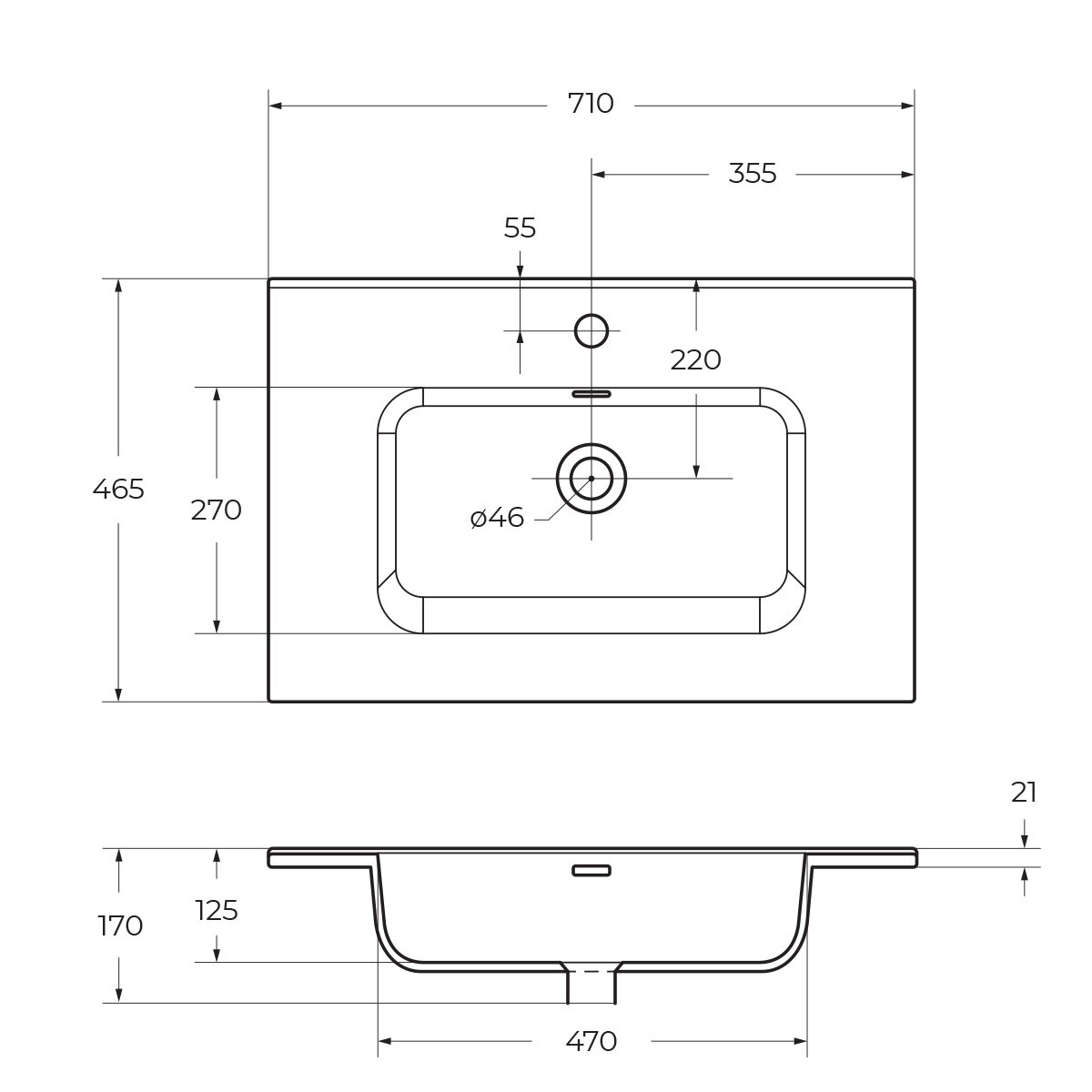 Мебельная раковина BelBagno BB700ETL - фото №3