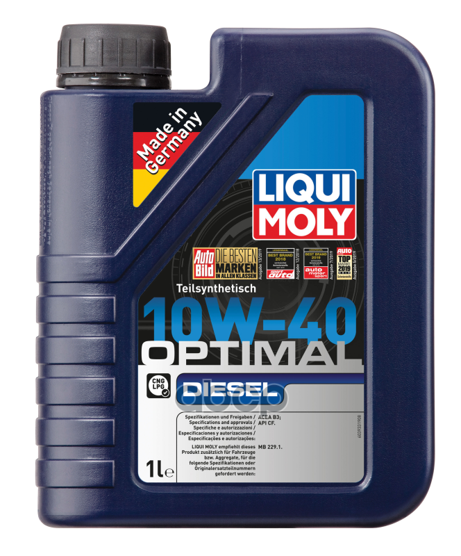 Liqui moly Масло Моторное 10W-40 1Л "Optimal Diesel" (Полусинтетика)