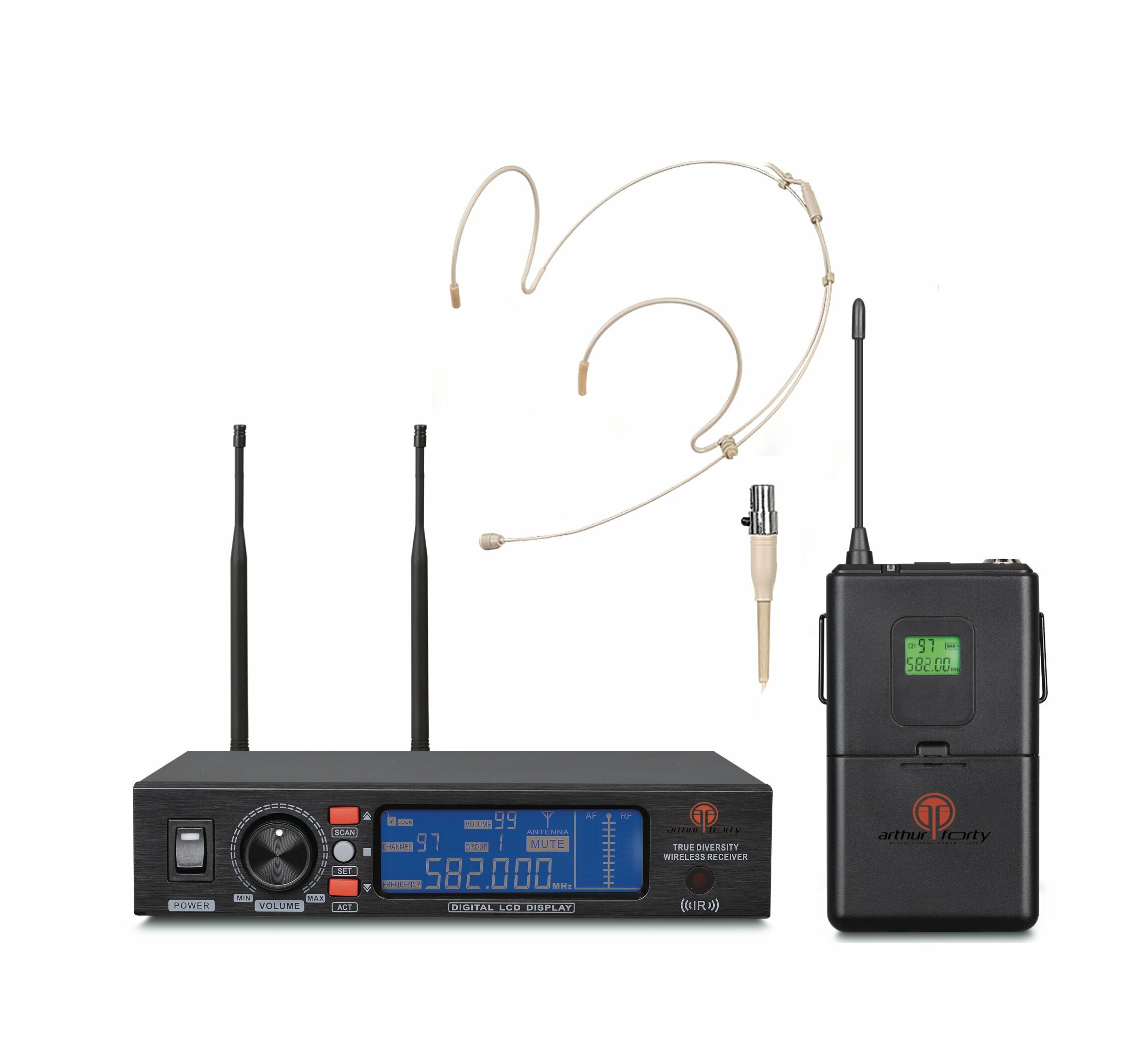 Arthur Forty U-990B (UHF) радиосистема с оголовьем и поясным передатчиком