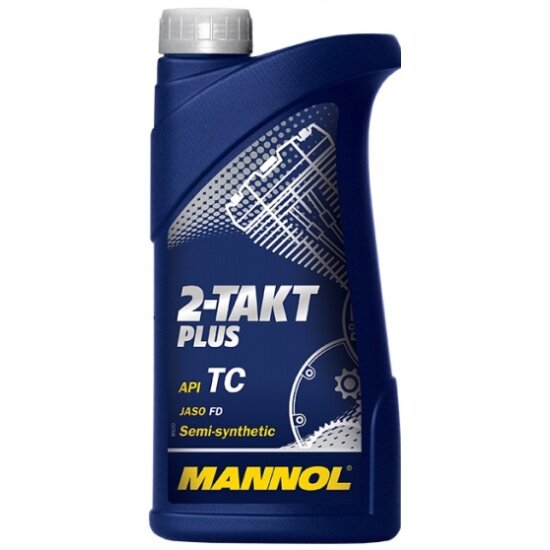 Полусинтетическое моторное масло Mannol 2-Takt Plus, 1 л, 1 шт.