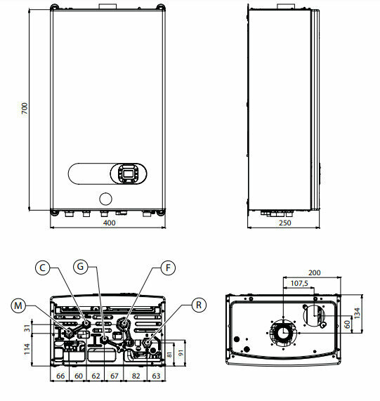 Котел газовый настенный Fondital Minorca Plus CTFS 11 CU двухконтурный (закрытая камера) - фотография № 3