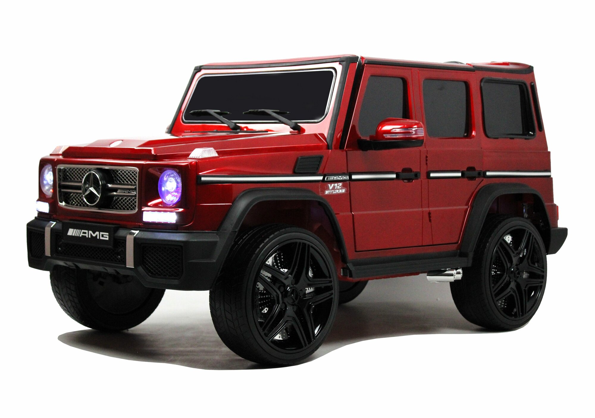 Rivertoys Детский электромобиль Мercedes-Benz AMG G65 4WD вишневый глянцевый