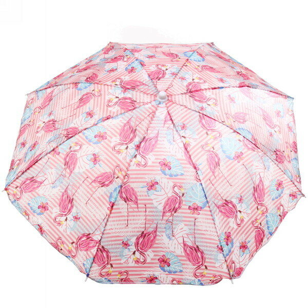 Зонт пляжный D=140см, h=170см «Розовый фламинго» ДоброСад - фотография № 2