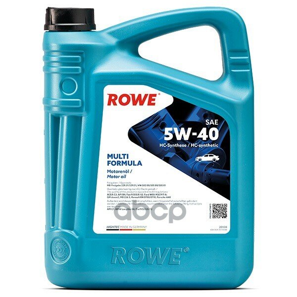 ROWE Rowe Hightec Multi Formula Sae 5w-40 (4 Л.) Масло Моторное