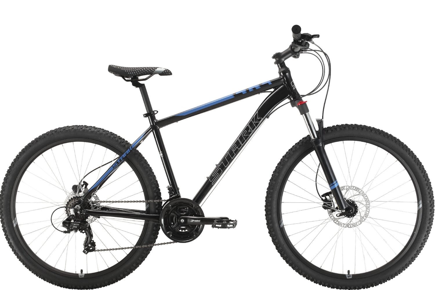 Горный велосипед Stark Hunter 27.2 HD, год 2022, цвет Черный-Голубой, ростовка 18