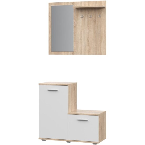 Комплект мебели для прихожей Нк-мебель КП-1 Дуб сонома/Белый nk71337652 FUN