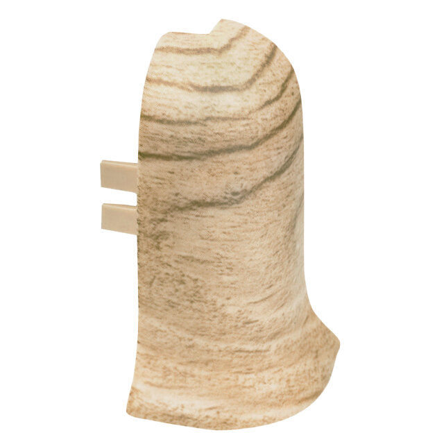 фото Угол наружный для плинтуса пвх rico leo 56мм дуб петровский 2шт