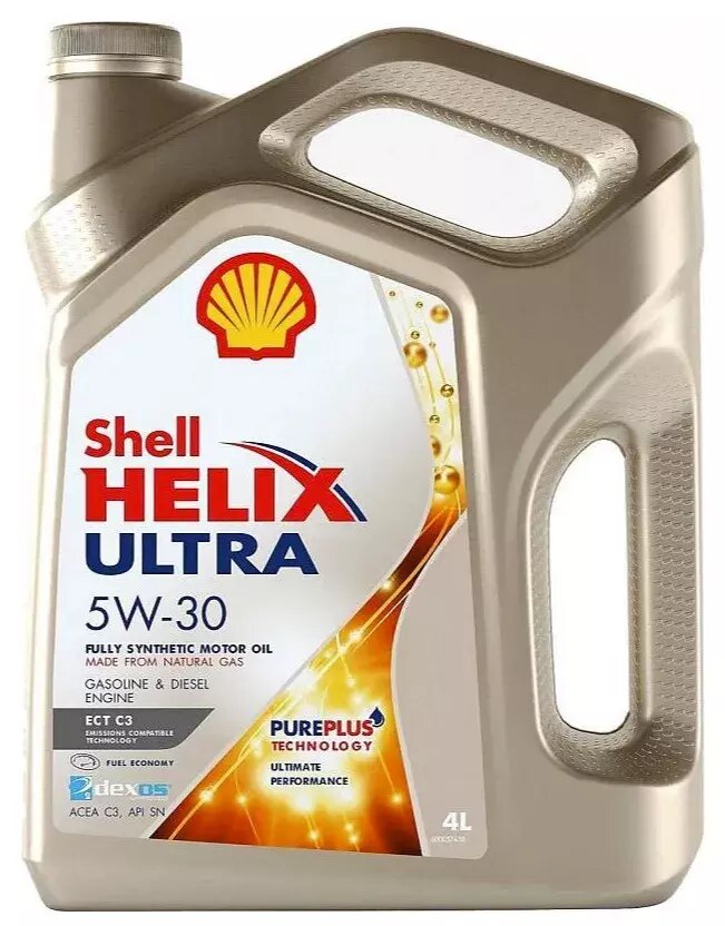 Моторное масло Shell HELIX ULTRA 5W-30 ECT C3 Синтетическое (4 л.)