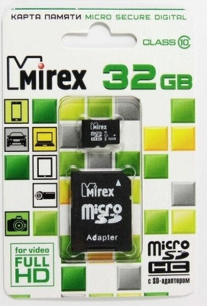 Память microSD 32Gb Mirex 13613-AD10SD32 .