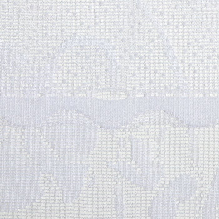 Тюль на кухню без шторной ленты, 70 х 145 см, цвет белый, 100% полиэстер - фотография № 3
