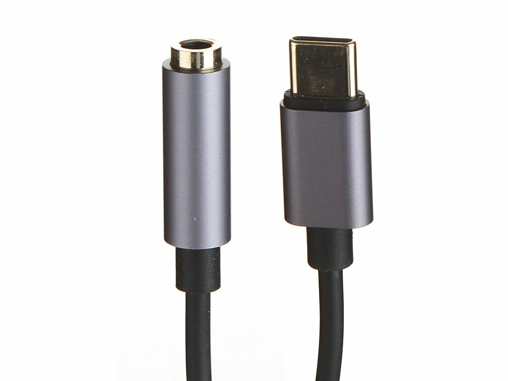 Переходник-адаптер для проводных наушников USB-C - Jack 3.5 mm Baseus CATL54-0G темно-серый